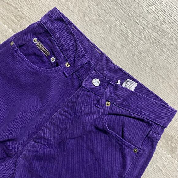90s Calvin Klein Straight Leg Purple Jeans Size 5 Small - Picture 4 of 9